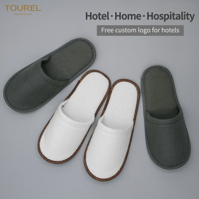 รองเท้าแตะโรงแรมสำหรับผู้หญิง Beauty Hotel รุ่นใช้แล้วทิ้ง ผ้าเทอร์รี่ทาวเวอร์ กันลื่น นุ่มสบาย กำมะหยี่คุณภาพ สำหรับผู้ใหญ่ รองเท้าแตะโรงแรม