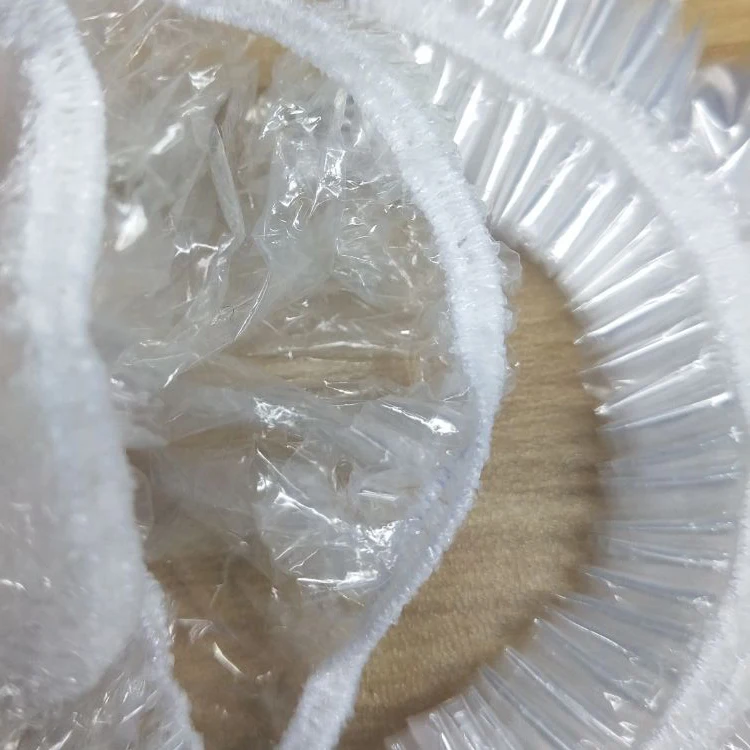 Gorro de secado de cabello impermeable barato al por mayor para salón, gorro de ducha desechable transparente de plástico PE personalizado