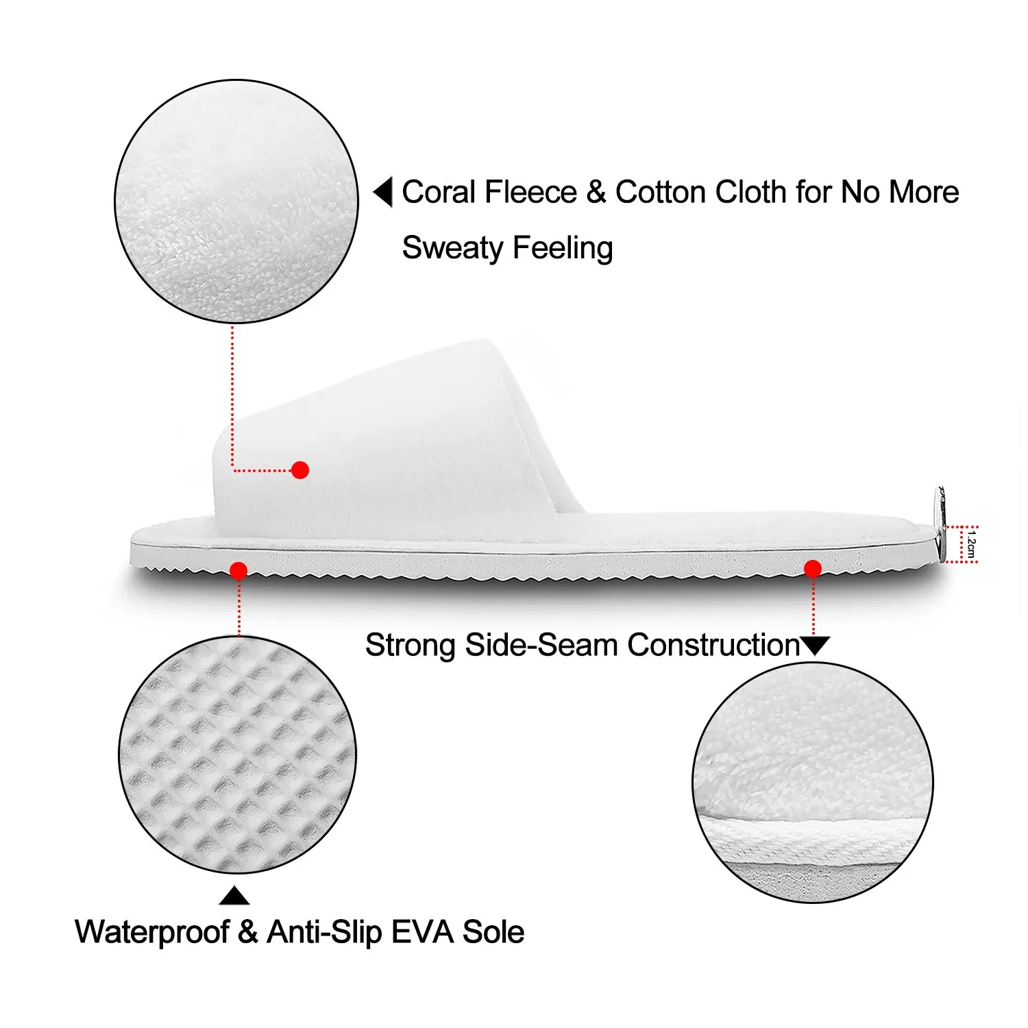 Luxury Open Toe Cotton Sleepers Biodegradable Hotel Disposable Slippers Custom Slippers For Women Hotel