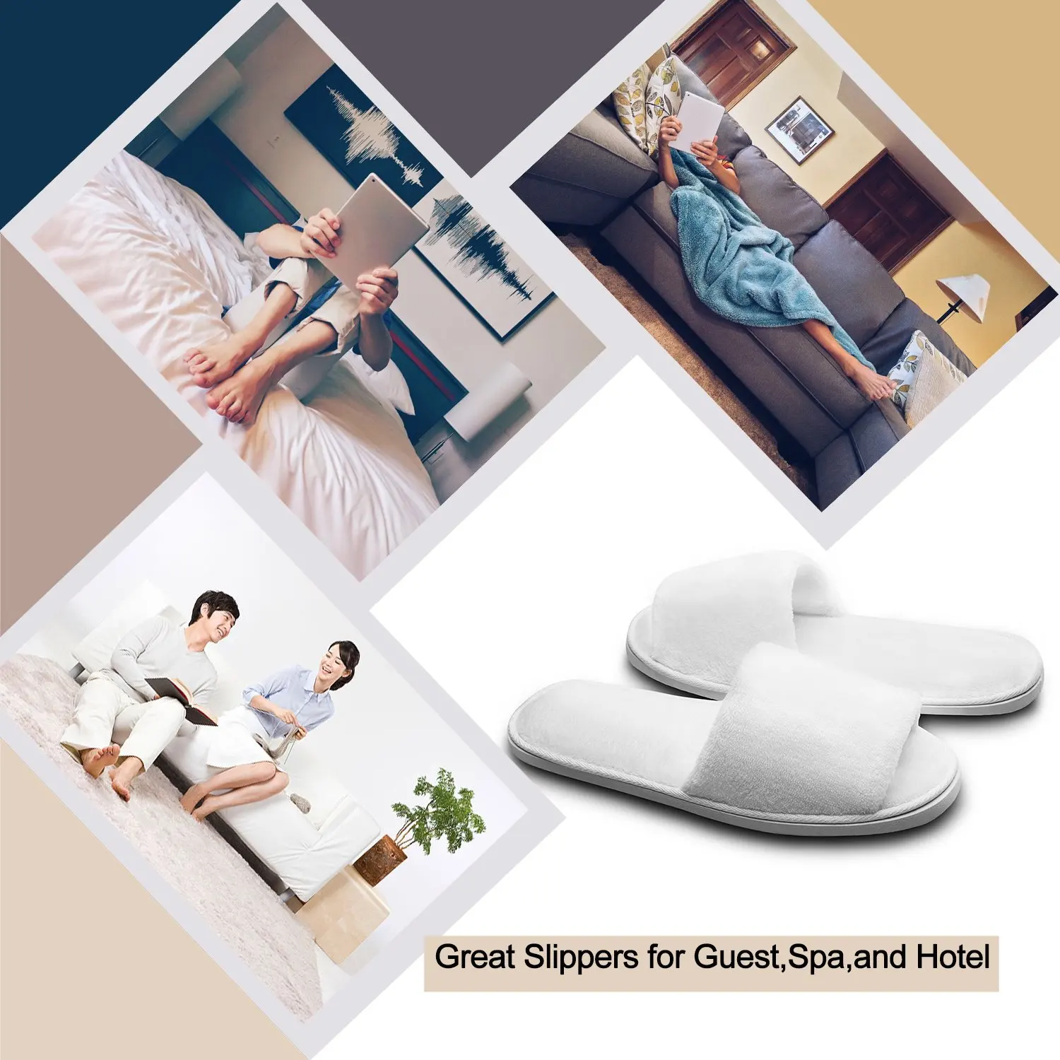 Luxury Open Toe Cotton Sleepers Biodegradable Hotel Disposable Slippers Custom Slippers For Women Hotel