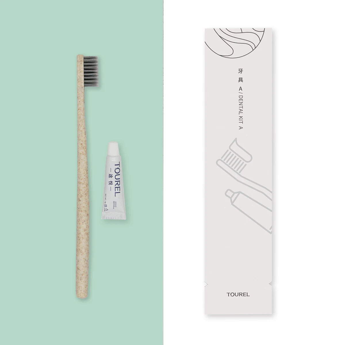 Disposable Battery Powered Foldable Hotel Amenities Dental Kit With Soft Bristle Toothbrush And Toothpaste