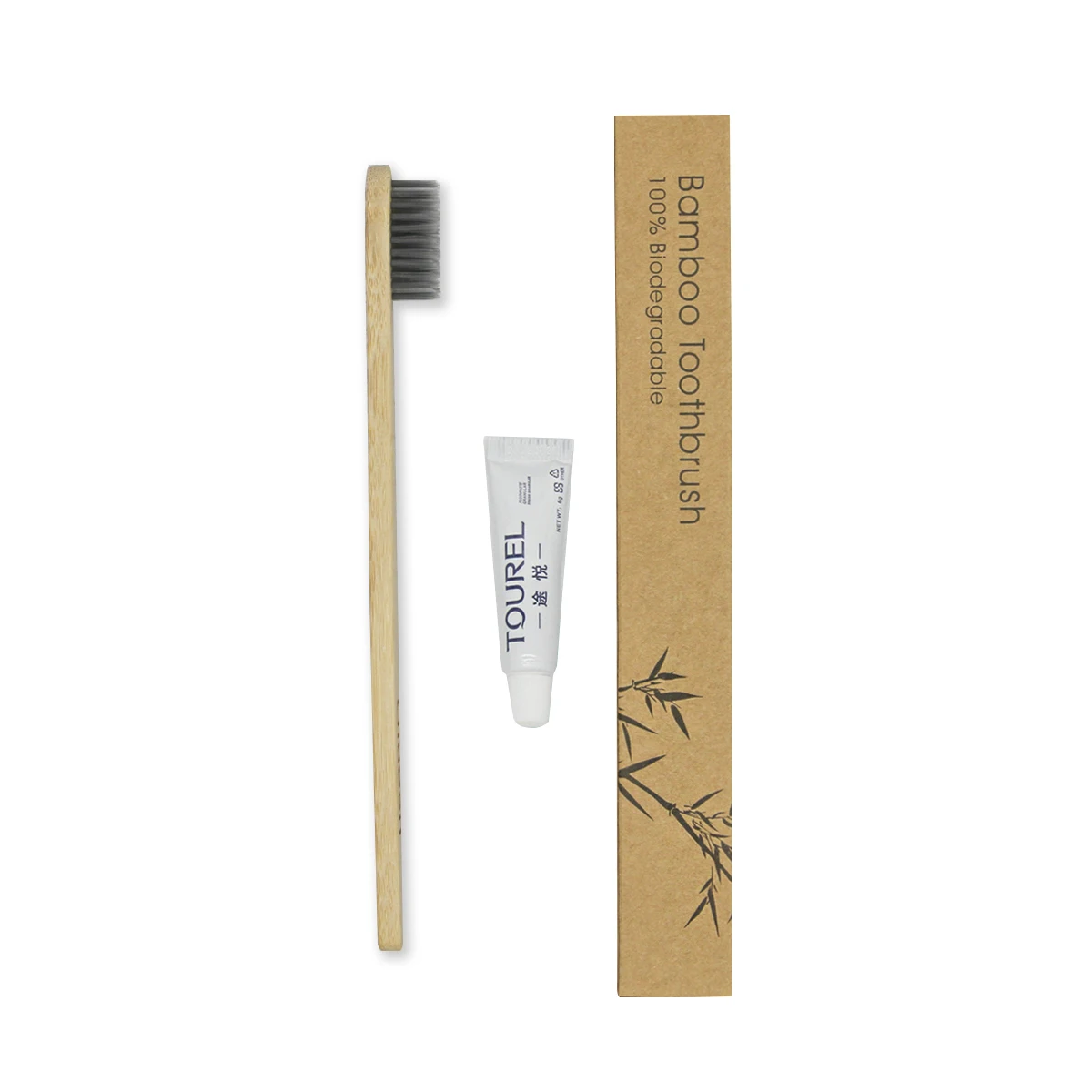 Bamboo Toothbrushes With Eco Friendly Package Disposable Toothbrush With Toothpaste Kit Hotel Travel Airline Dental Kit