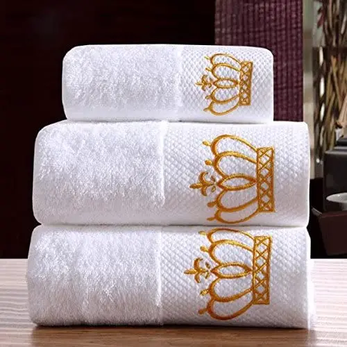ผ้าขนหนูอาบน้ำโรงแรมผ้าฝ้าย 550 แกรม คุณภาพสูง หนาและแห้งเร็ว แบบถักและอัดแข็ง ใช้แล้วทิ้ง โดยผู้ผลิต