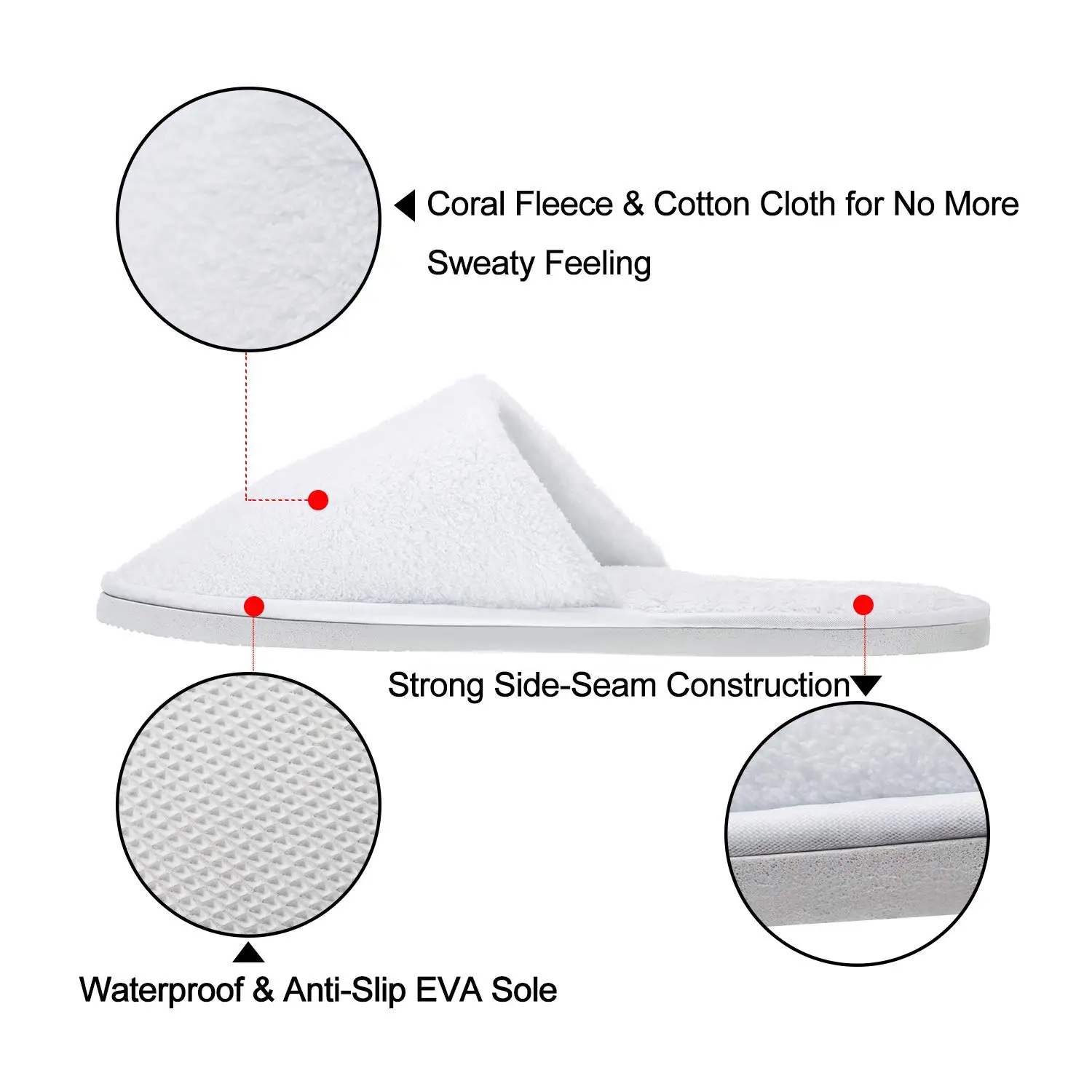 Oem Luxury Natural Coral Fleece Massage Feet Slippers Unisex Disposable Eva Sole Shoes With Custom Logo For Hotels
