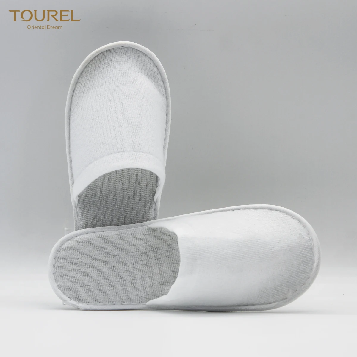 White Coral Fleece Eco-friendly Disposable Hotel Slippers For Women