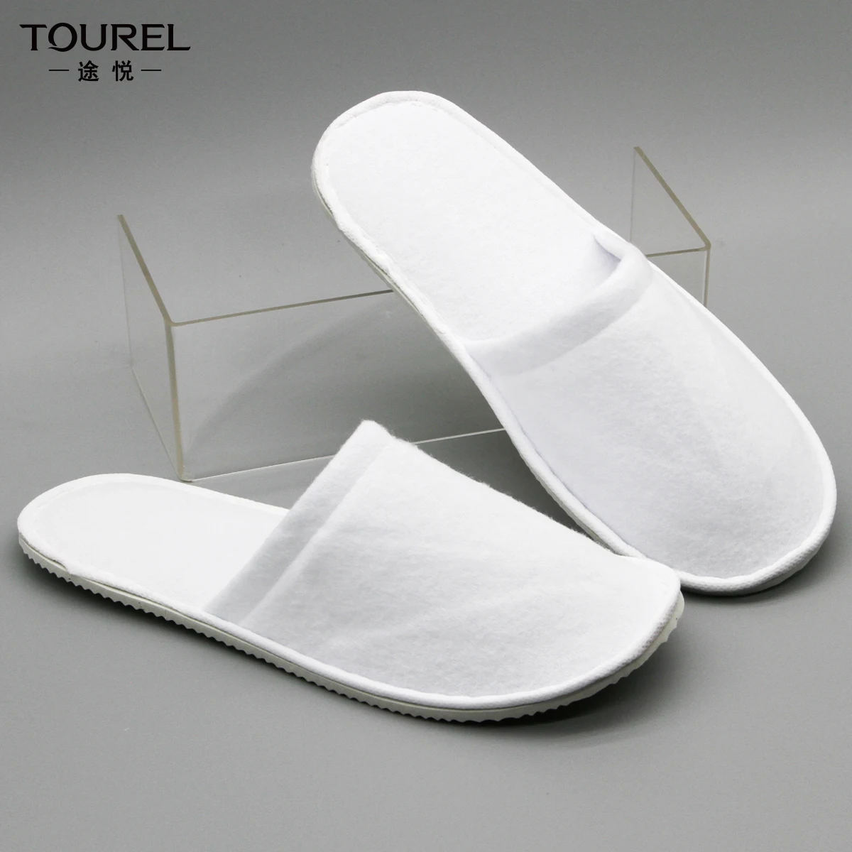 Manufacturer Custom Wholesale Cheap Personalized Disposable Non-woven Coral Fleece Eco Portable Closed Toe Hotel Slippers