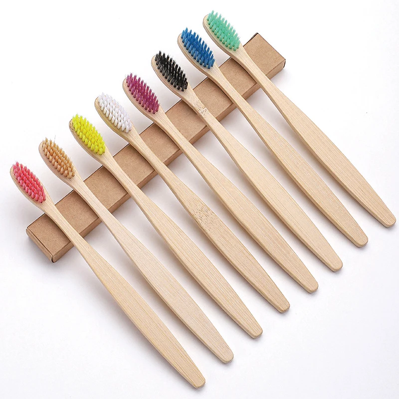Bpa Free Soft Bristles Bamboo Toothbrush Natural Charcoal Disposable For Adults Use At Home
