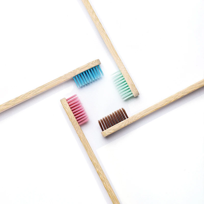 Bpa Free Soft Bristles Bamboo Toothbrush Natural Charcoal Disposable For Adults Use At Home
