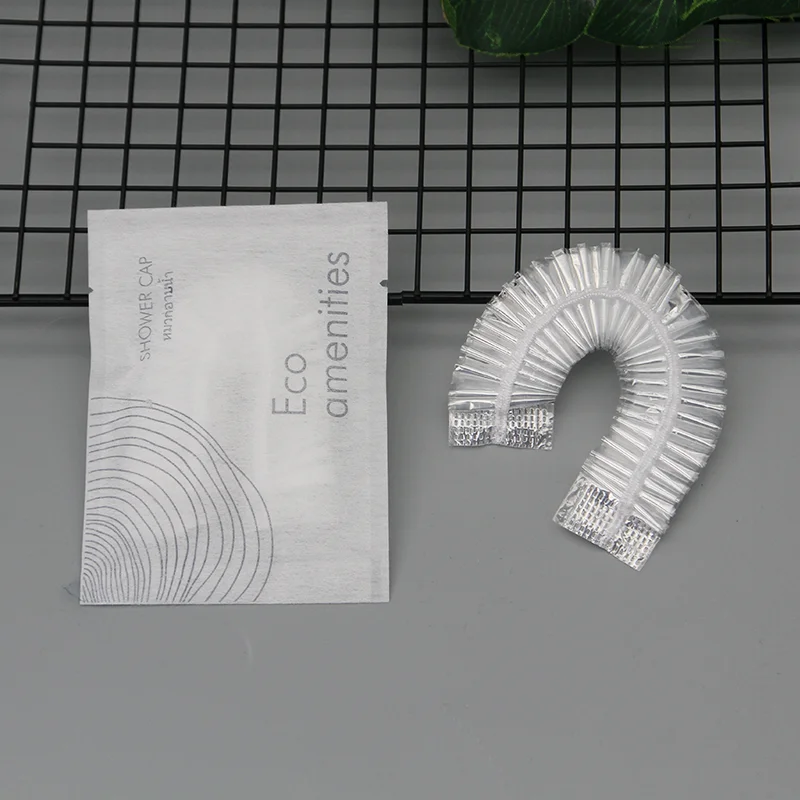 Custom Disposable Waterproof Pe Plastic Shower Cap For Adults For Salon And Hotel Spa Hair Care-direct From Factory