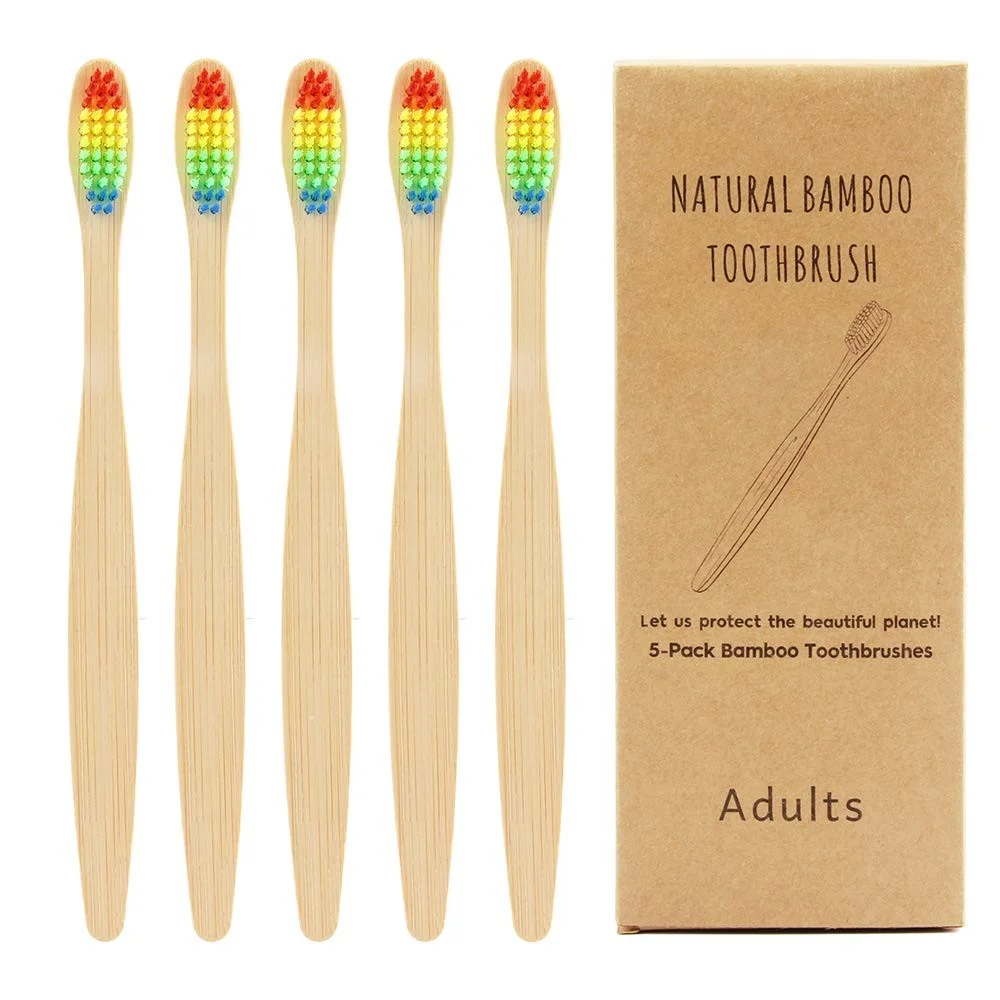 Disposable Bamboo Toothbrush For Kids Bpa-free Soft Nylon Tube Reusable For Home Travel Hotel Friendly Charcoal Toothbrush