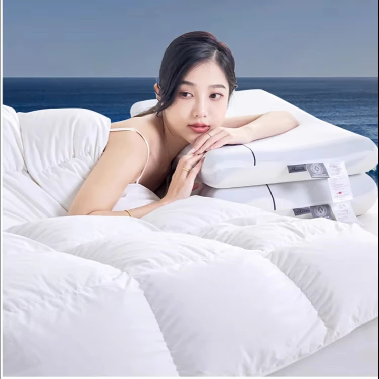 5-star Hotel Hilton Comfortable Wave Shape Neck Support Natural Memory Foam Latex Pillow