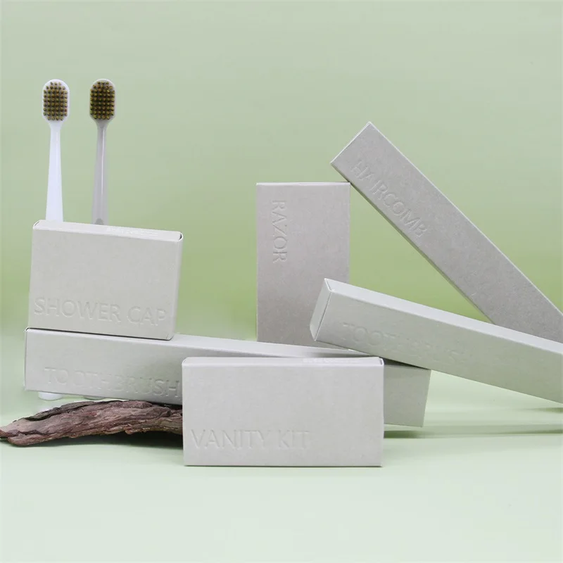 Luxury Bathroom Sets Eco-friendly Recyclable Portable Dry Amenity Kit For Hotel Marble