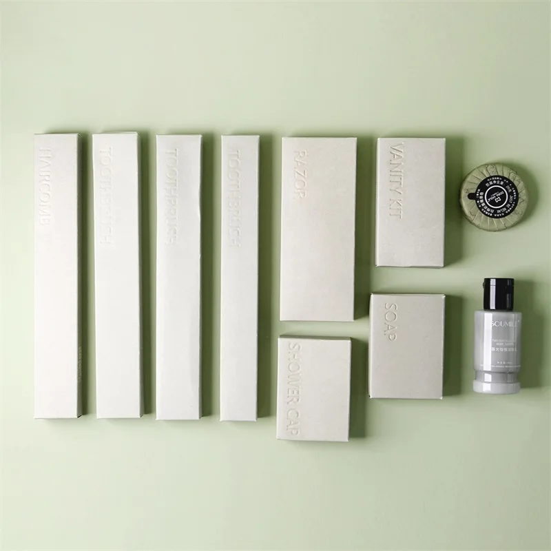 Hotel Supplies Eco Friendly Amenities Dental Travel Kit Kraft Paper Hotel Dry Amenities