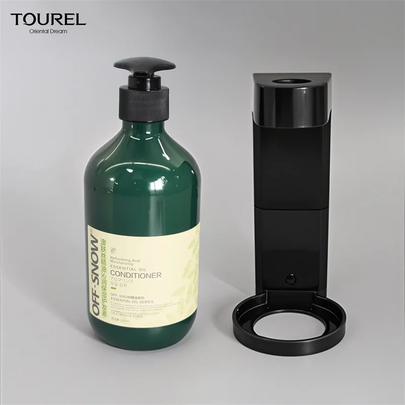 Wall Mounted Manual Dispenser Set For Shower Gel Liquid Shampoo And Sanitizer Eco-friendly Plastic Holder For Hotels