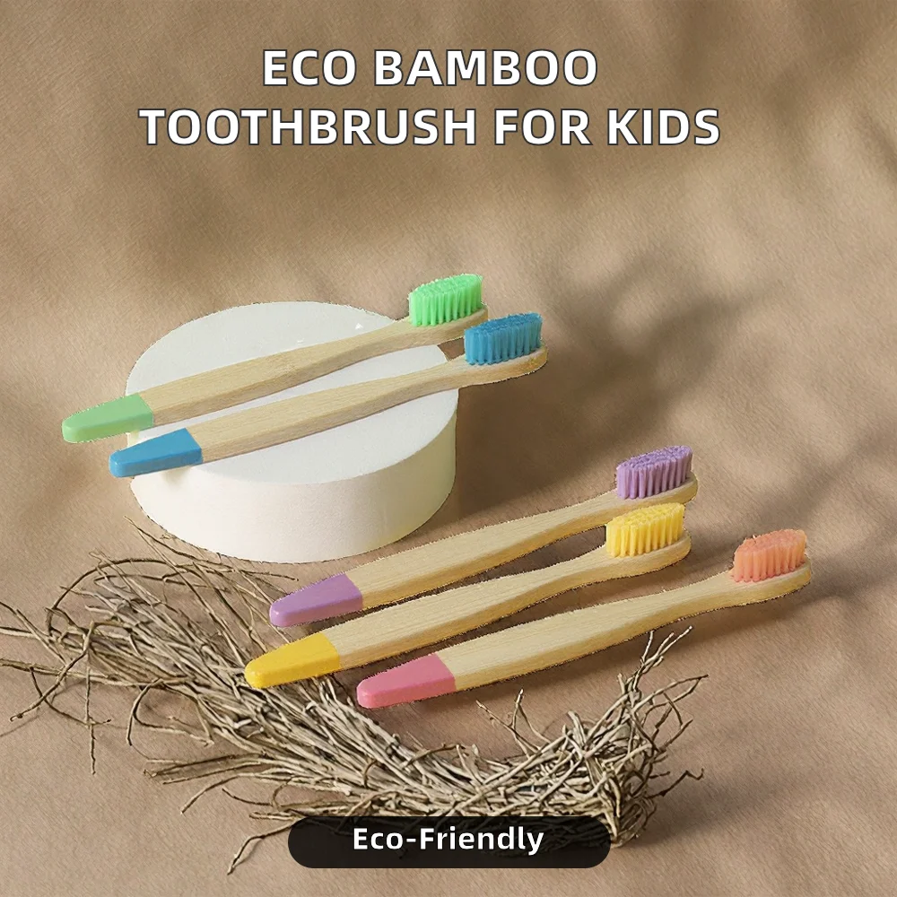 Eco-friendly Nylon Bamboo Toothbrush Soft Charcoal Bristle Custom Logo Natural Biodegradable For Kids' Home Use Manufactured