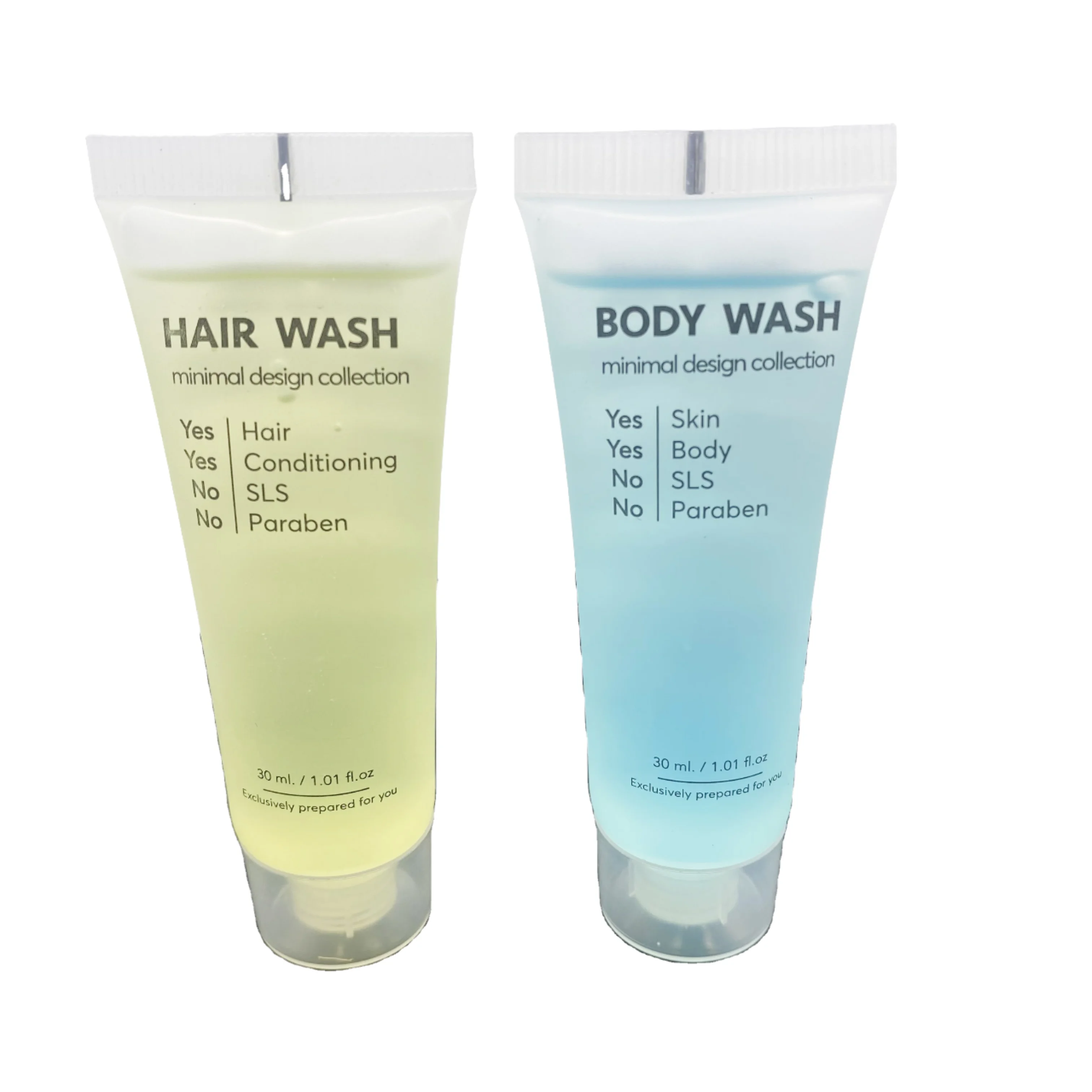 Custom Cosmetic Packaging Plastic Tube Set Soft Squeeze Hotel Amenities Body Lotion Conditioner Body Wash Economically