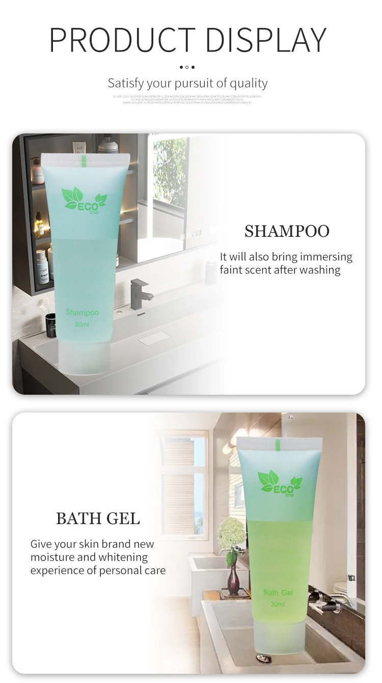 Custom Cosmetic Packaging Plastic Tube Set Soft Squeeze Hotel Amenities Body Lotion Conditioner Body Wash Economically