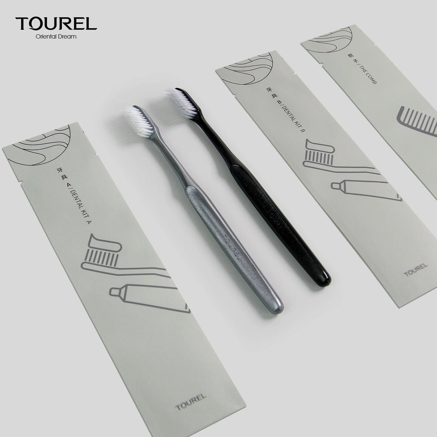 Hot Sale Customizable Hotel Amenities Economic Hotel Toiletries Kit With Dental Shaving Comb Shower Cap