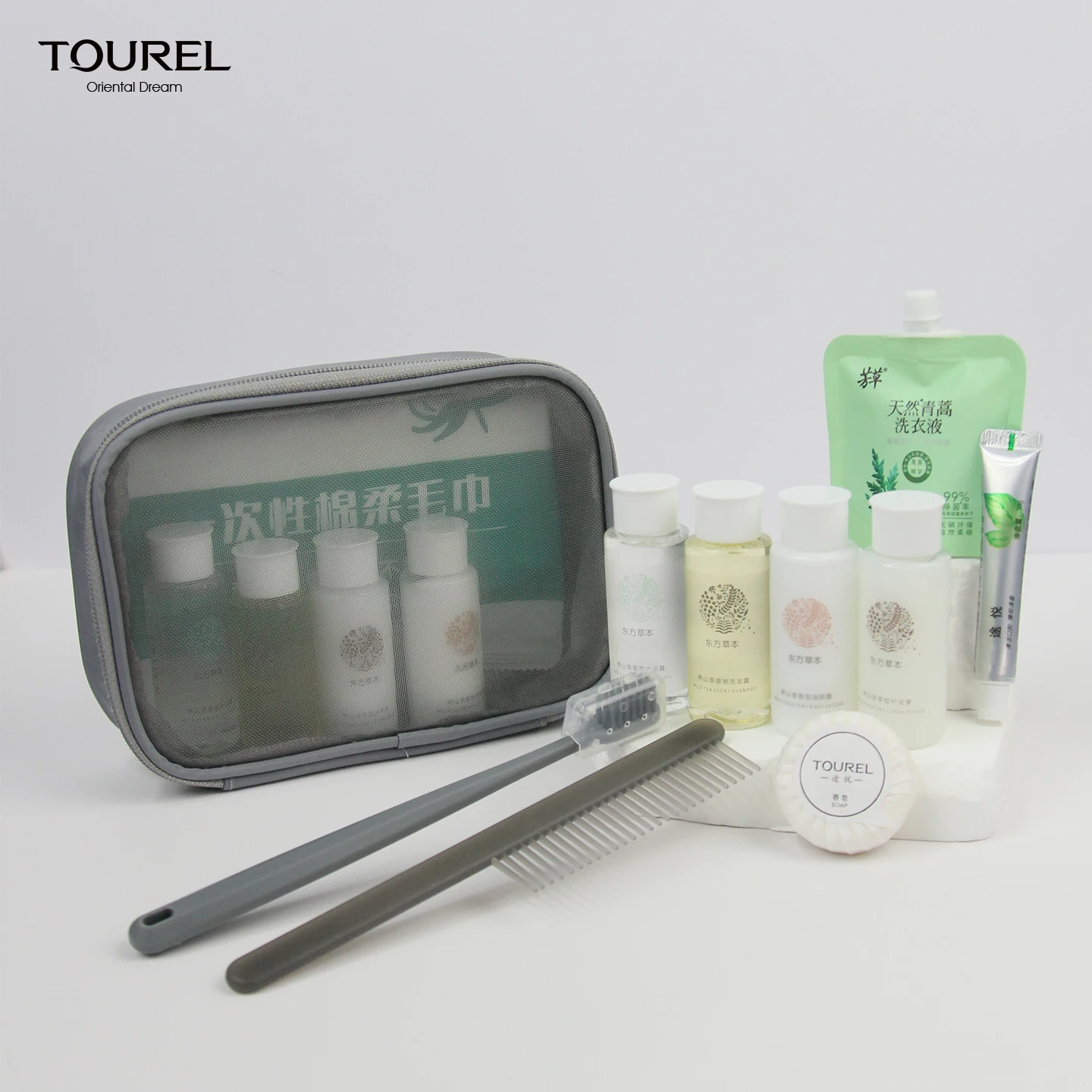 Custom Disposable Airline Amenity Bag Oem Private Label Personal Care Travel Toiletries Kit