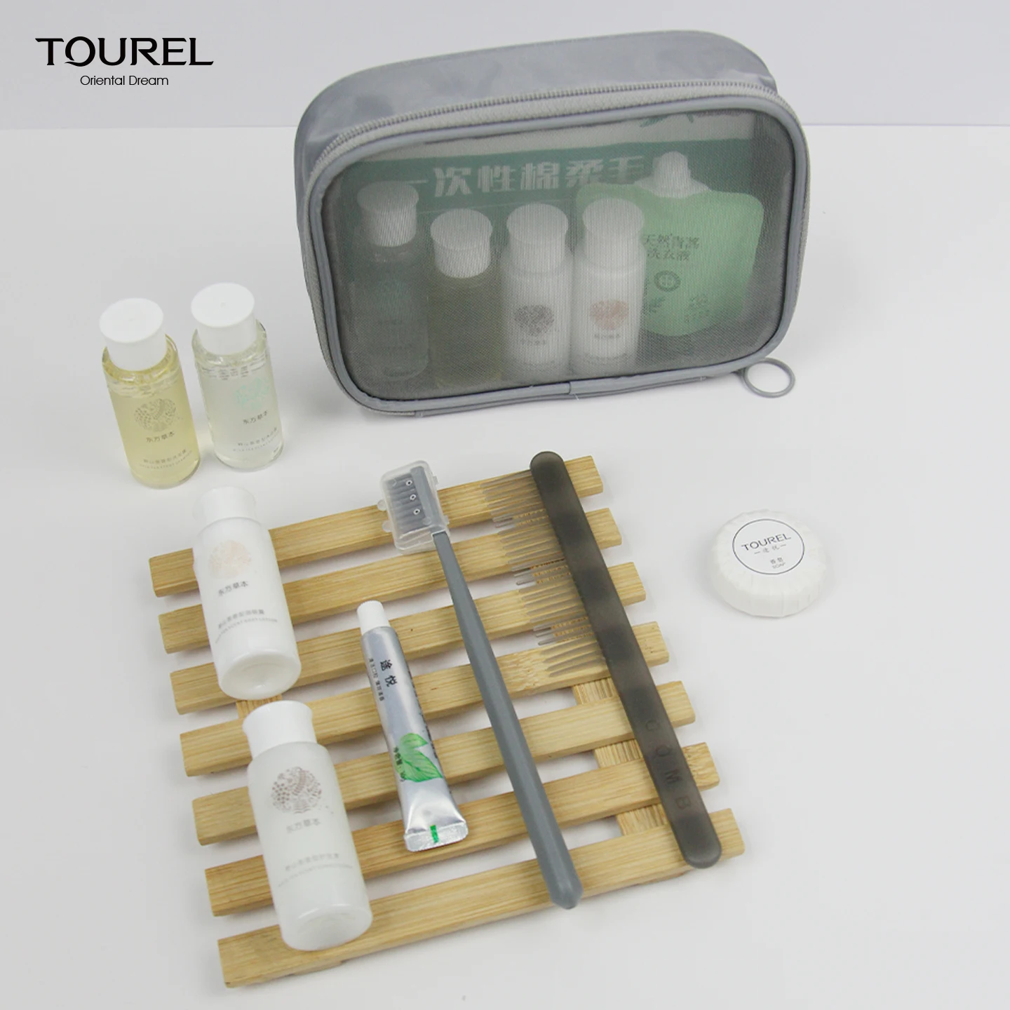 Custom Disposable Airline Amenity Bag Oem Private Label Personal Care Travel Toiletries Kit