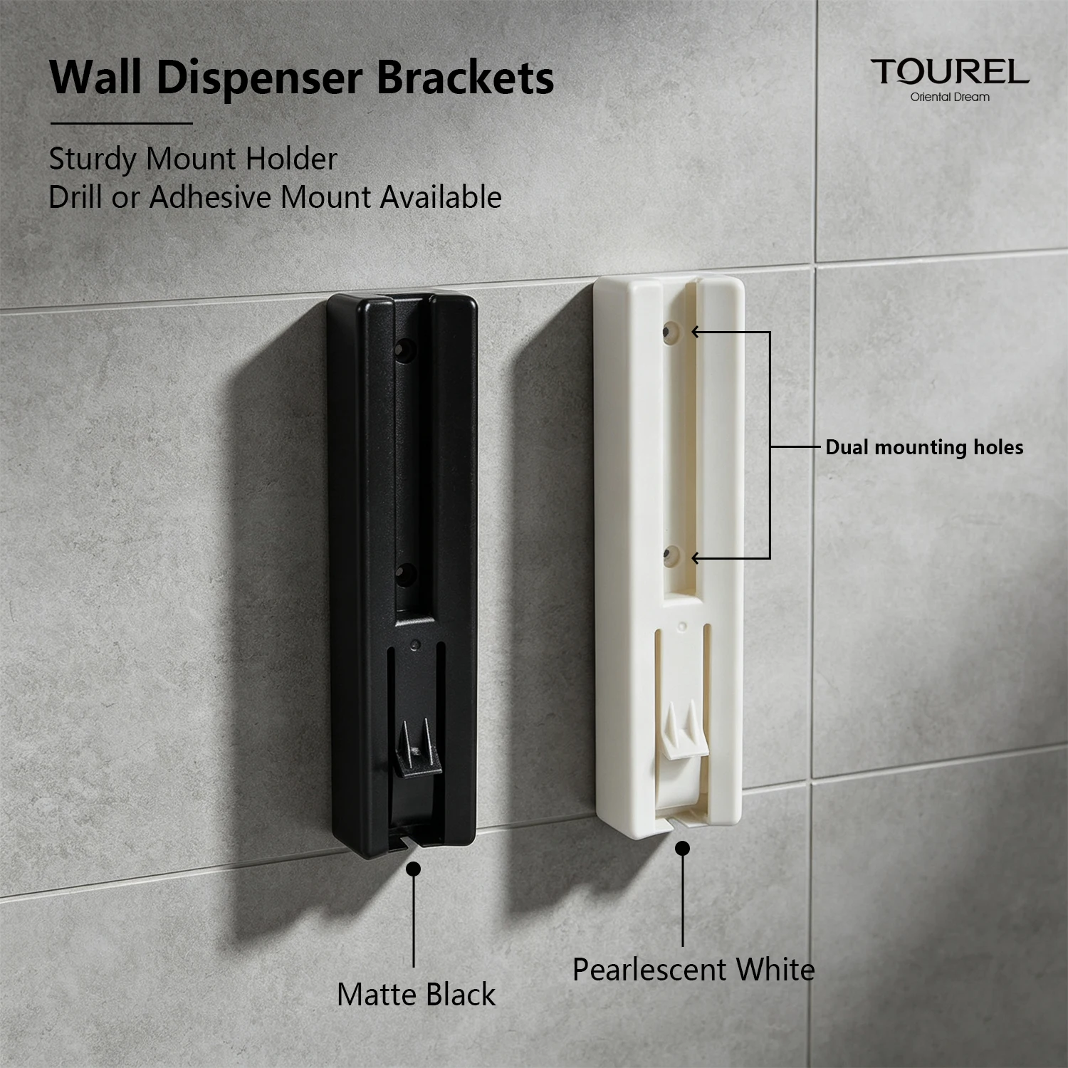 360ml Wholesale Custom Logo Wall Mounted Hotel Bathroom Shampoo Shower Gel Dispenser 3 Bottle Set
