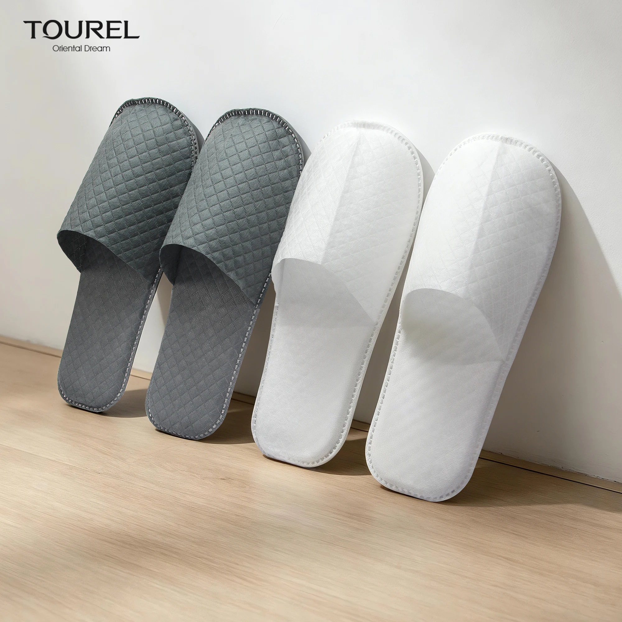Oem Odm Wholesale Unisex Closed Toe Non Woven Disposable Slippers For Resort Spa Hospital Home