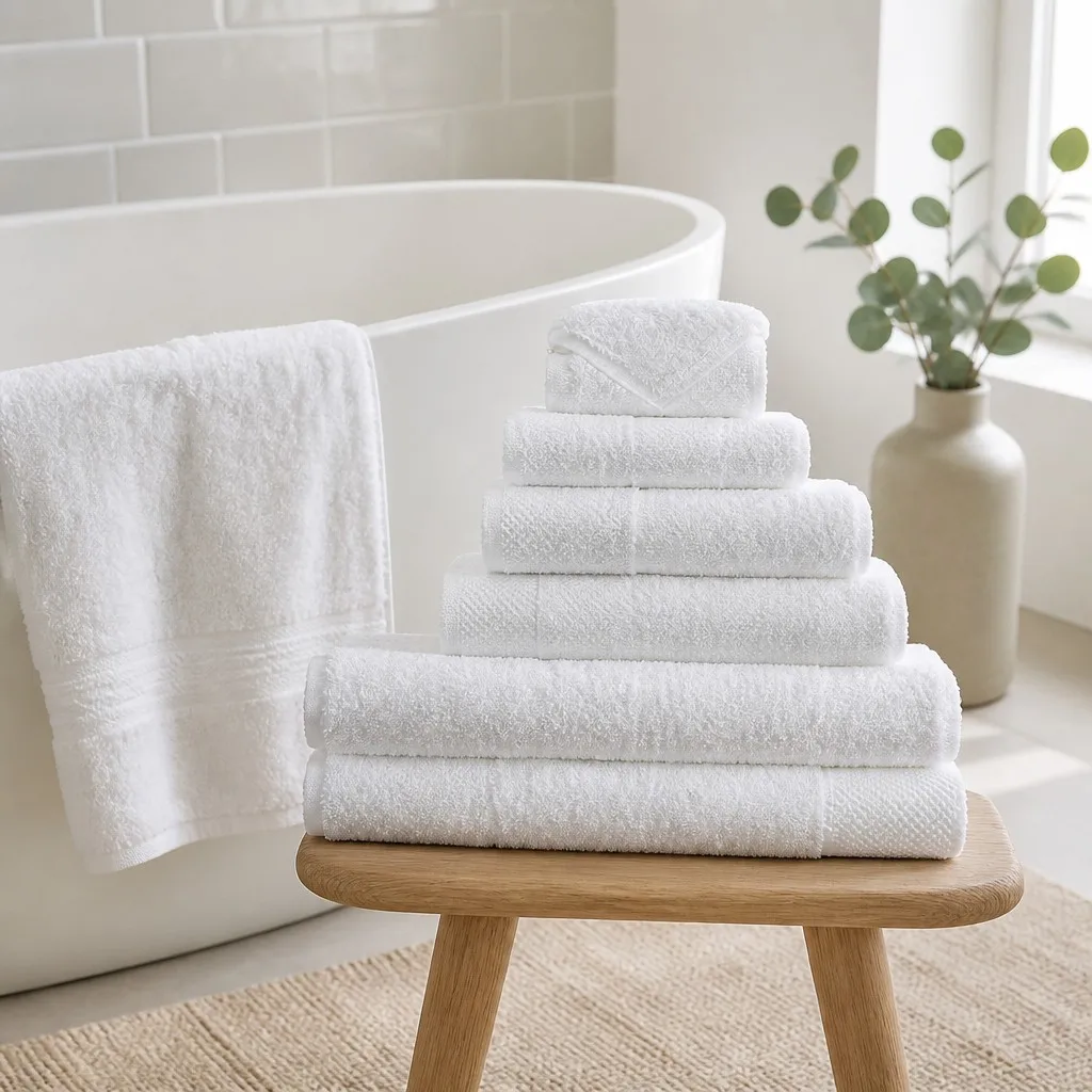 Toallas de Hotel 5 Estrellas Blancas con Logo Personalizado Secado Rápido Absorbentes Comprimidas 100% Algodón Lino para Baño Rostro Manos Juego de Toallas de Baño