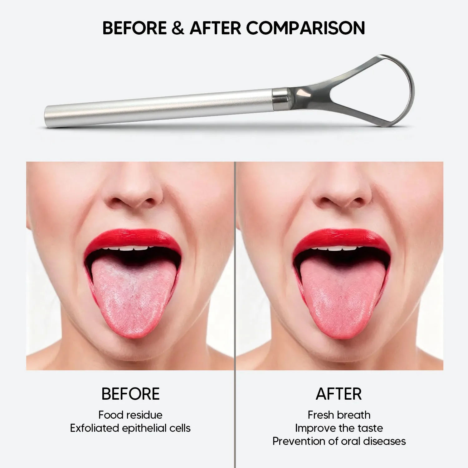 Detachable Bamboo Toothbrush Stainless Steel Tongue Scraper Oral Hygiene Kit Eco Friendly Daily Mouth Cleaning
