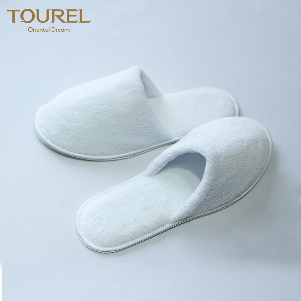 Custom Logo Comfortable Disposable Slippers Bathroom Bedroom Hotel Coral Fleece Slipper