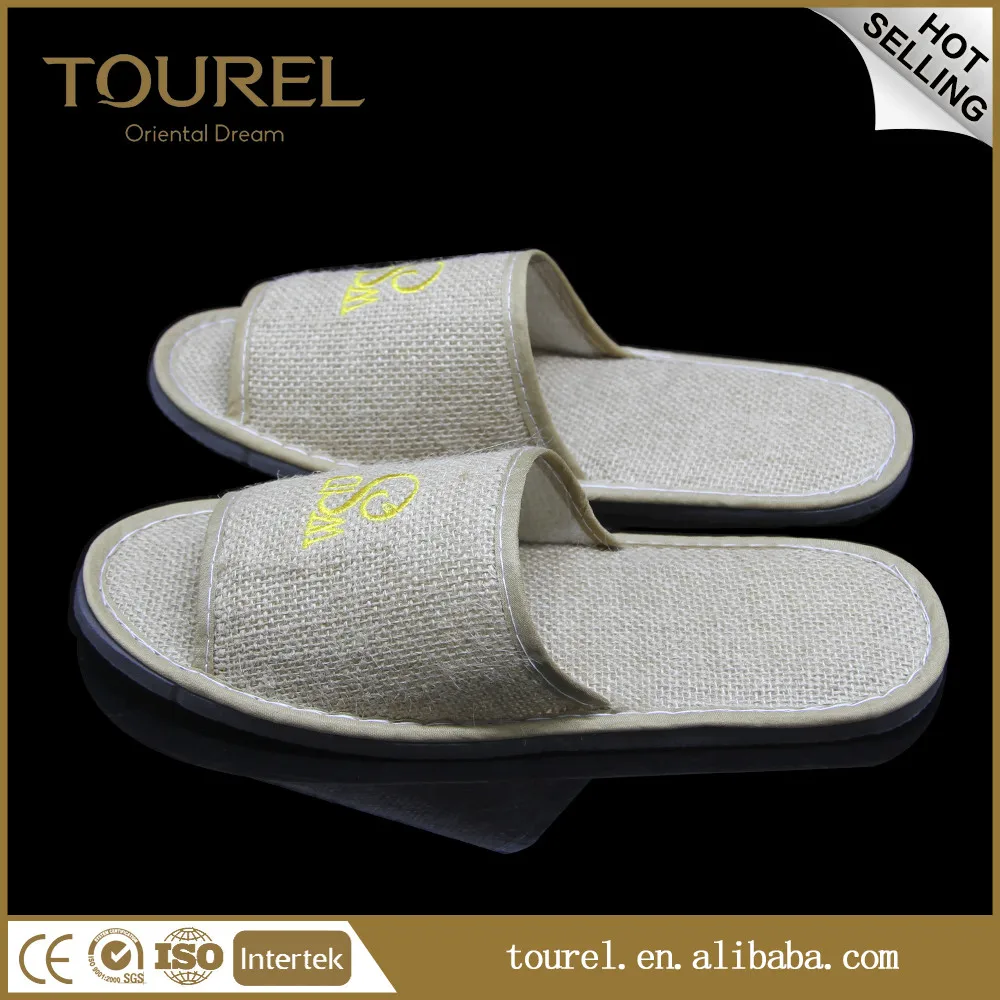 Lady Comfortable Disposable Cotton Fashion Bamboo Hotel Spa Slippers