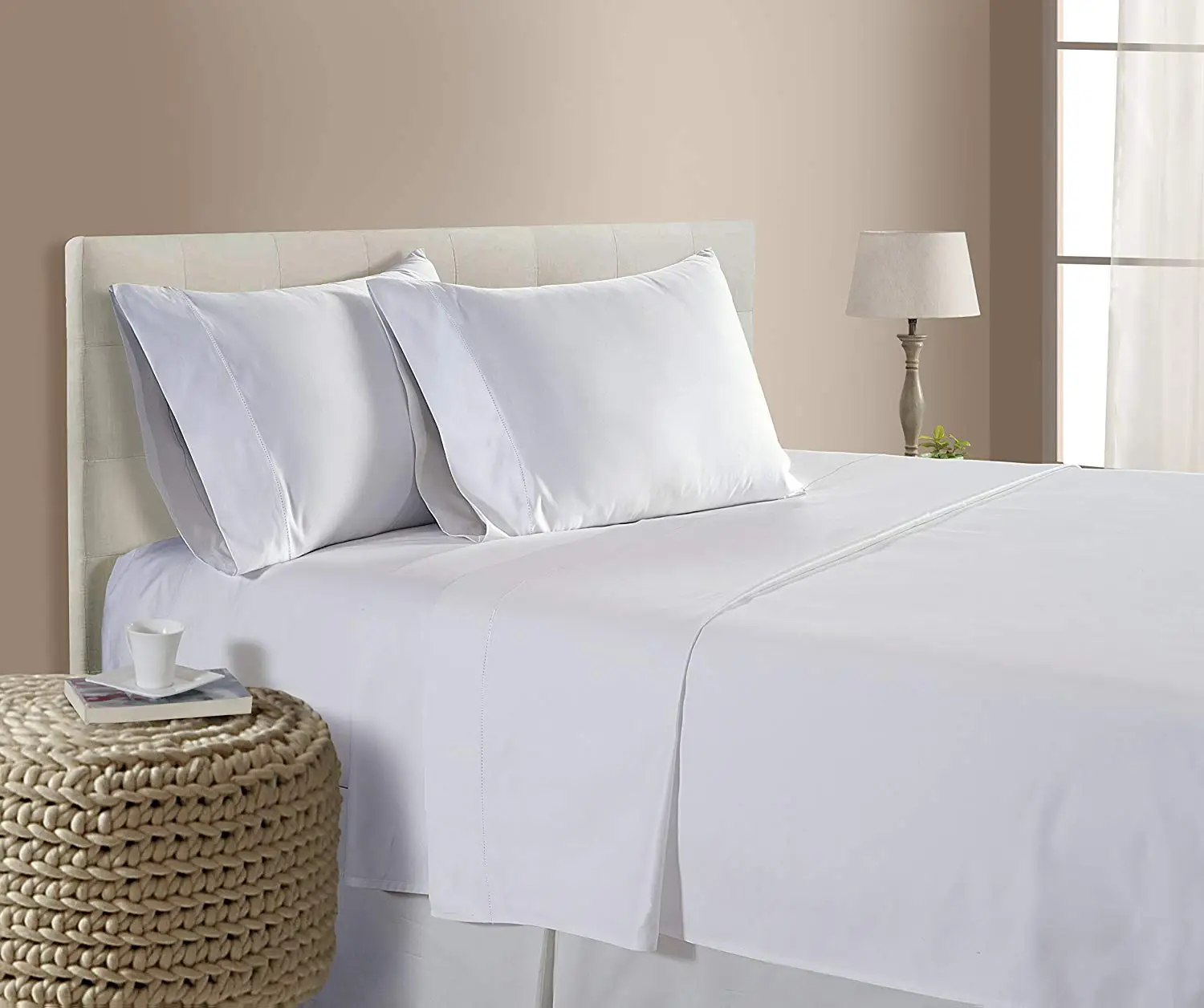 Wholesale Yangzhou Hotel Supplies Dubai Hotel Bed Set Duvet Cover White Stripe Hotel Bedding Collection Sheet Woven Plain 4 Pcs