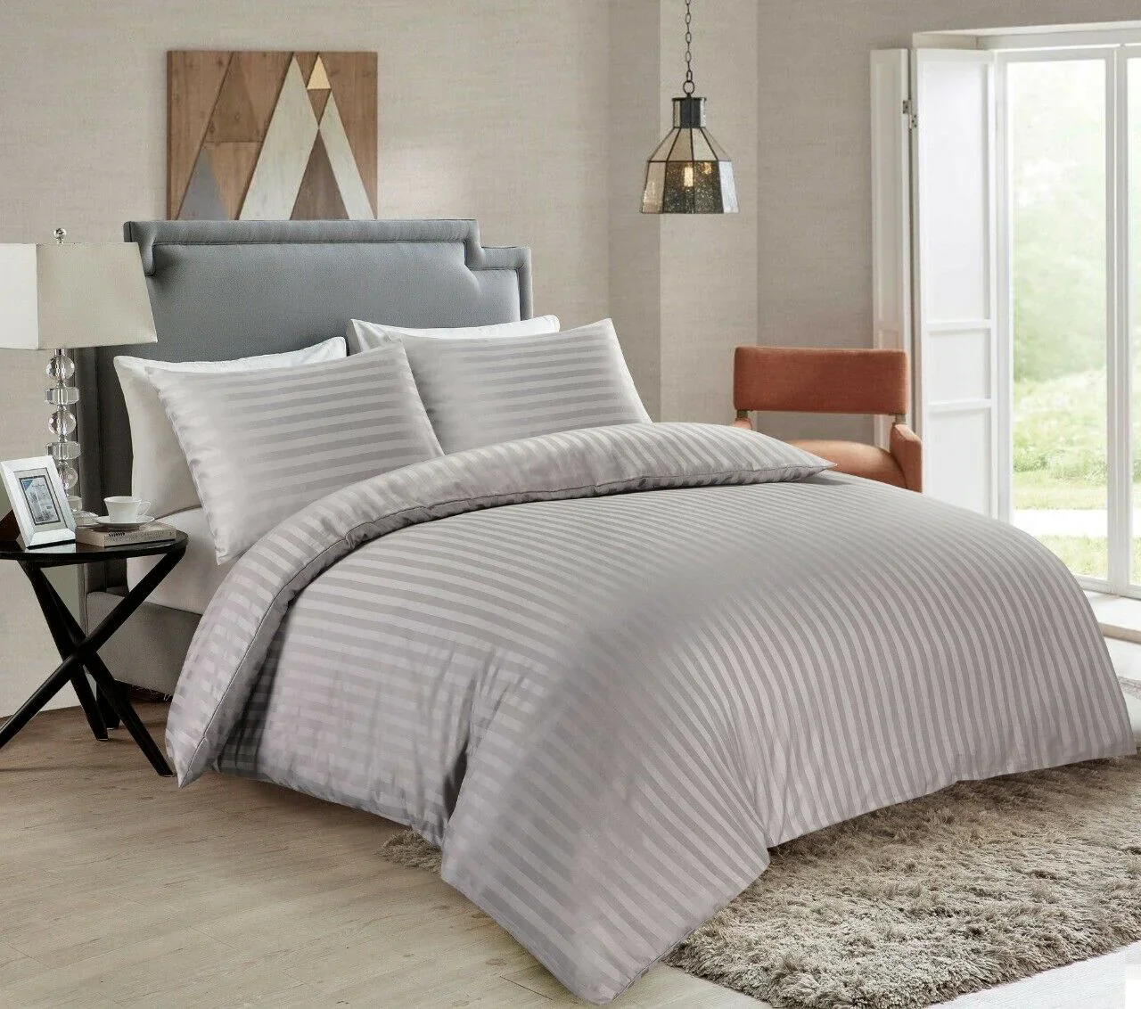 Ensemble de draps &agrave; rayures nouveau et tendance, qualit&eacute; sup&eacute;rieure tiss&eacute;e, prix bas, literie d'h&ocirc;tel en 4 pi&egrave;ces, fabricant chinois.