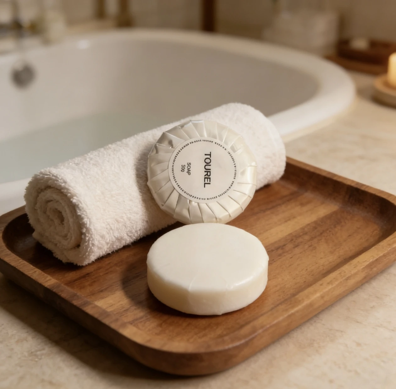 Free Sample Cheapest Wholesale Custom Hotel Oatmeal Round Soap Within Different Packaging Soft Bag