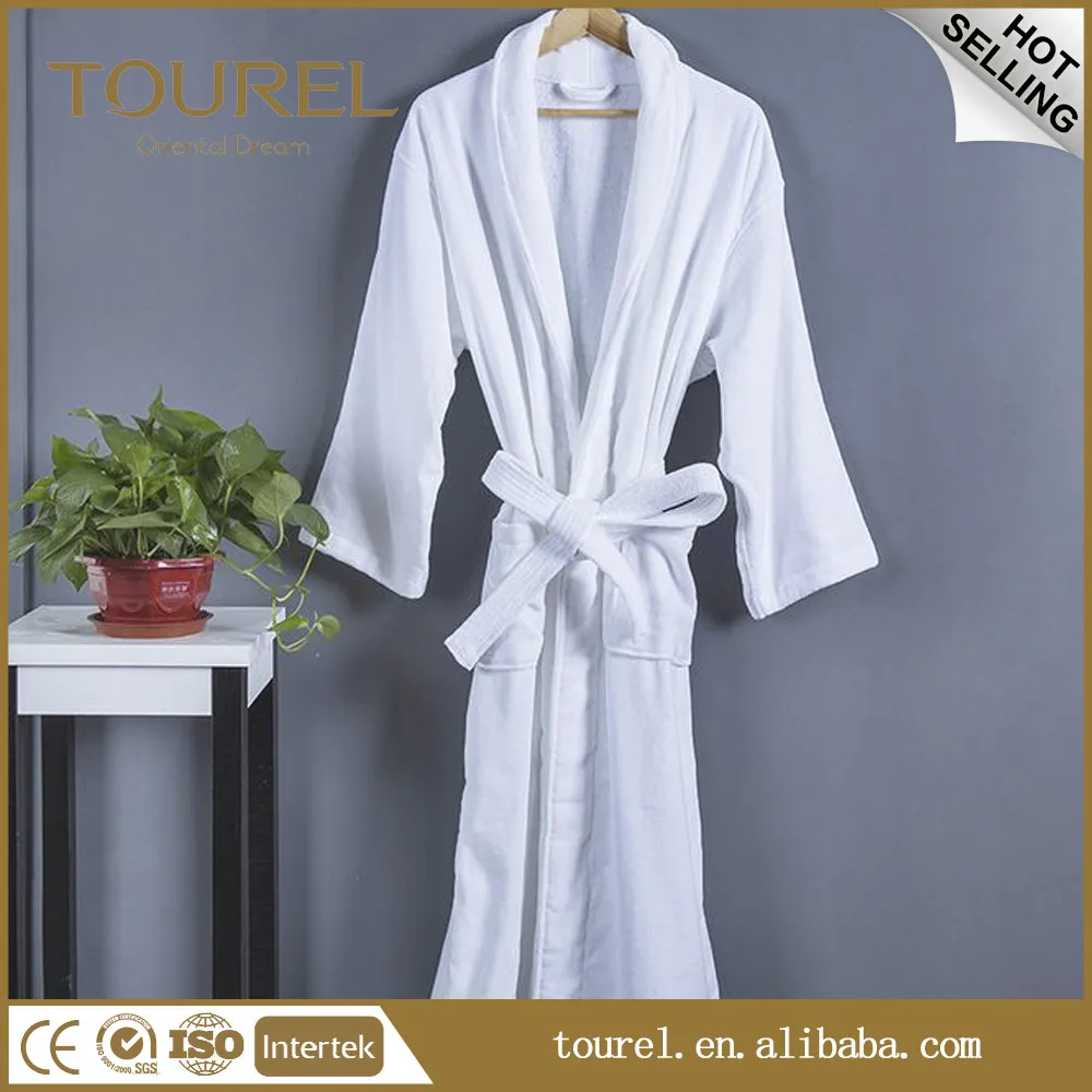Albornoces de felpa blanca baratos de China para hoteles de 5 estrellas