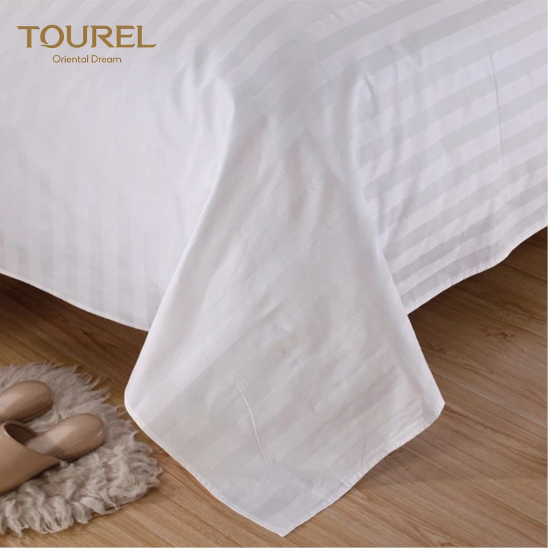 Hotel 100% Cotton Bed Sheets For Luxury 4-5 Star Hotel
