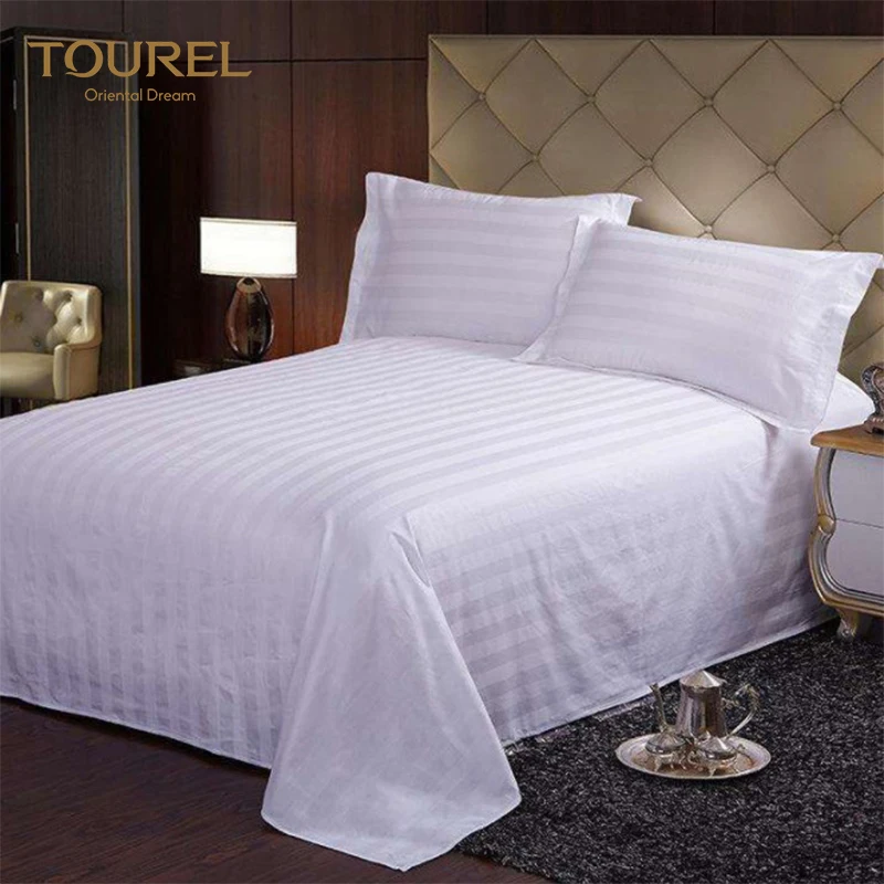 Hotel 100% Cotton Bed Sheets For Luxury 4-5 Star Hotel