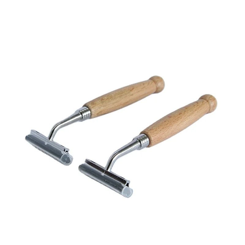 Double Stainless Steel Blade Iso Ce Certified Private Label Disposable Safety Shaving Bamboo Handle Razor For Men