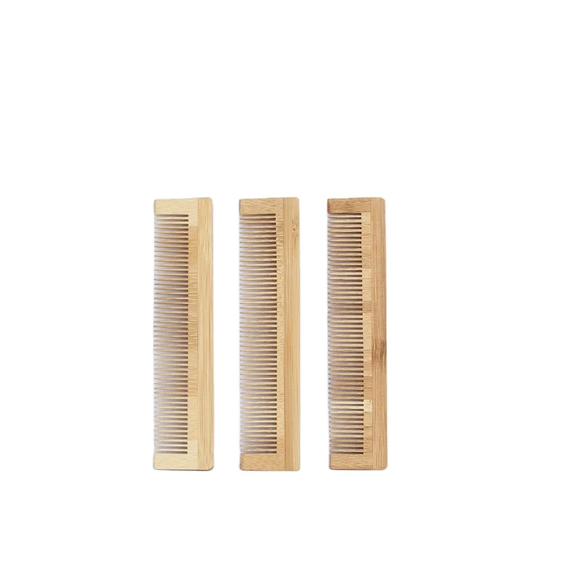 Wholesale High Quality Natural Neem Private Label Customized Brand Beard Wooden Bamboo Hair Comb For Hotel Use