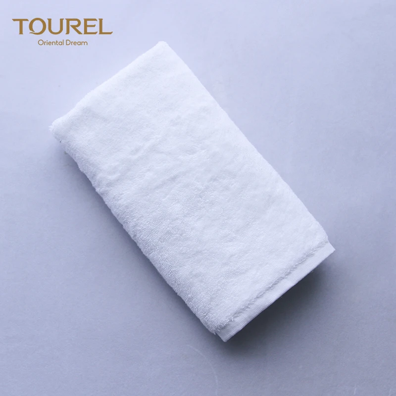 Luxury 5 Star Hotel Face Towels 100% Cotton Solid Color White Adult Knitted Quick-dry