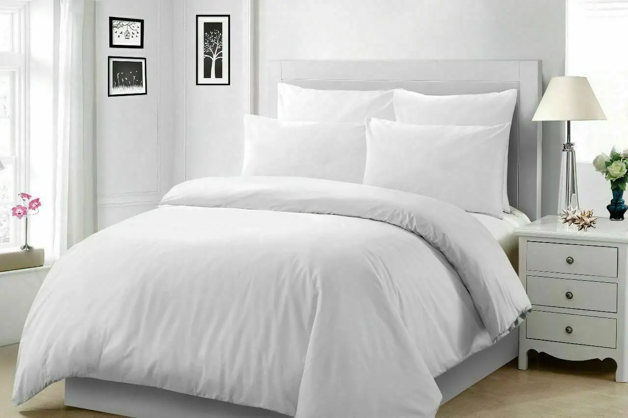 Thailand Single Double Queen King Size Fitted Cover Linen Fabric Cotton Cheap Flat 250thread Count Cotton Hotel Export Bed Sheet
