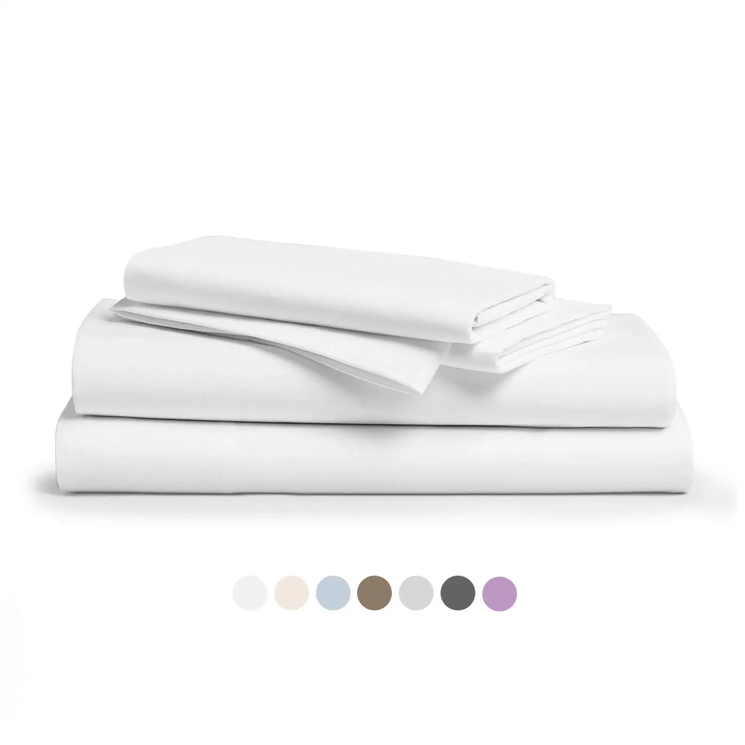 7 Pcs Cotton Woven Plain King Size Wholesale Bed Sheets With Logo For Hotel Use
